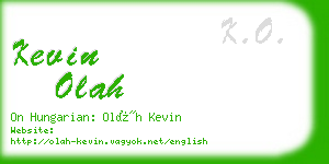 kevin olah business card